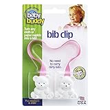 Baby Buddy ベビー バディ 白熊 マルチ　ビブ クリップ ダブル おしゃぶりホルダー ダブル ピンク