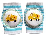 Crawlings Boy's Dump Truck Knee Pads One Size Pool Blue by Crawlings [並行輸入品]