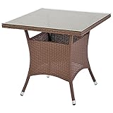 人工ラタンテーブル 単品 ウォールナット 四角テーブル 強化ガラス 籐 家具 ファニチャー インテリア おしゃれ リビング table 机 南国 アジアン バリ風 リゾート ホテル ベランダ バルコニー テラス 庭 ガーデン rattan6