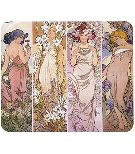 Amazon.co.jp: アルフォンス・ミュシャ 『 四季 』（ 1896 ）のマウス