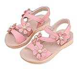 Candykids 子供サンダル 女の子 サンダル キッズ 女の子 履きやすい マジックテープ お花 付き ビーチサンダル 軽量 耐磨 夏 ビーチ 子供靴 ガールズ かわいい ベビーシューズ 通園 通