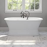 60 " Cast Iron Double Ended Pedestal Tub with NO蛇口holes- " Polk "