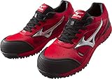 MIZUNO(ミズノ) オールマイティ 紐タイプ(ワーキング) (62レッド×シルバー×ブラック) シューズ 足幅ワイド(3E相当) (C1GA1600) 62レッド×シルバー×ブラック 28.0