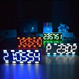 KKmoon 時計DIYキット LED時計 DIY 大6桁 LED 2色デジタルチューブクロックキット タッチコントロール 時間温度 日付ウィーク表示付き
