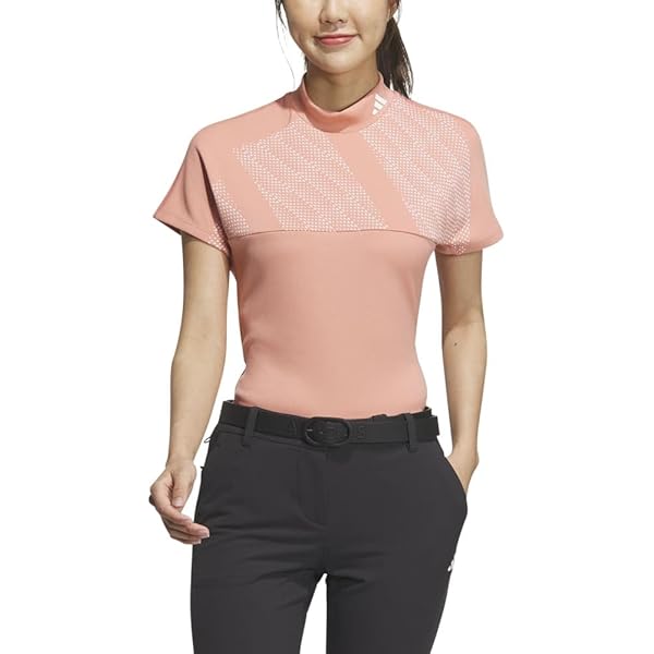 ADIDAS GOLF アディダスゴルフ HS9017 モックネック半袖Tシャツ ピンク