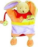 ＤＯＵＤＯＵ　DC1608 パペット　ポーリン　ラビット  ｻｲｽﾞ H約20cm うさぎのパペットです 手に持った人形のお腹を触るとパリパリ音がします