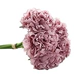 POTOJP 造花 手作り 造花 牡丹 ブーケ 枯れないお花 本物みたい 工芸 高級 贈り 壁掛け 結婚式 誕生会 二次会 お祝い 母の日 花束プレゼント インテリア 华道 (パープル)