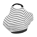 授乳ケープ ベビーカーカバー 授乳カバー かわいい 無地 ストラップ柄 コットン 柔らかい 遮光 防風 ベビーシートカバー ショピングカート 散歩 公園 おでかけ用 赤ちゃん 完全カバー 使いやすい 