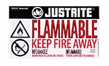 Justrite 29004 Lableハズ警告可燃性、小型