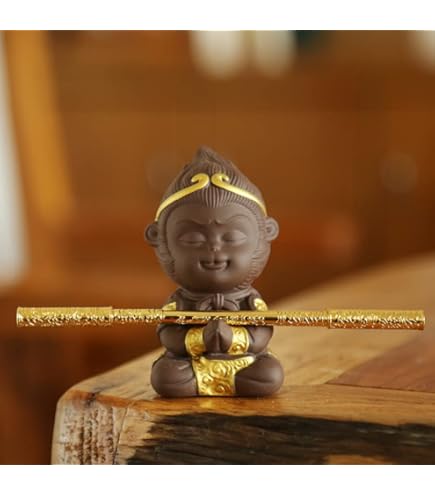 Amazon.co.jp: 陶瓷制 猿 置物 四猿 さる オブジェ 見ざる 言わざる