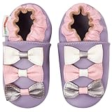 モモ ベビー 乳児/幼児用リボン、リボン、リボン デザイン ソフト ソール レザー シューズ ネイビー 18-24 ヶ月/米国幼児用サイズ6-7 M (インポート)