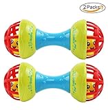 aibearty 2pcs BabyシェイカーRattleダンベルおもちゃInfants Musicalギフト