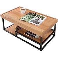 DEVAISE コーヒーテーブル センターテーブル ローテーブル リビングテーブル 幅930*奥行430*高さ400mm 北欧風 一人暮らし おしゃれ MF0048A