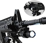 単三電池1本で動作 2点セット タクティカル LEDライト + アウターバレルマウントリング