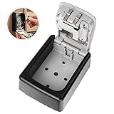 PandaCherry_jp 壁掛け キーボックス セキュリティキーボックス ダイヤル式 キー暗証番号ボックス 固定型 鍵の収納ボックス 防犯 盗難防止 旅行も対応