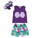 Domybest ベビー服 女の子　上下セット　ｔシャツ　ショットパンツ　ヘアバンド　3点セット　赤ちゃん　新生児　タンクトップ 夏　蝶結び　リボン　お出かけ 普段着　出産祝い