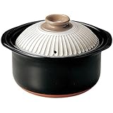 萬古焼 銀峯陶器 菊花 ごはん土鍋 (3合炊き, 粉引)