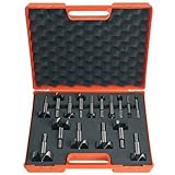 CMT 537.000.16 16-Piece Forstner Bit set, 10-12-14-15-16-18-20-22-25-26-30-35mm Diameters, 8-10mm Sh