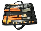 WARRAH Products 3-Piece BBQ Set Extremely Heavy Duty Stainless Steel Spatula, Locking Tongs and Fork