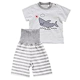 動物アップリケ 腹巻付き パジャマ 男の子 baby お得 プチプラ 80 90 95(GY-グレー、80)