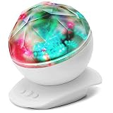 SOLMORE プロジェクターランプ 夜間用LEDライト 色が切り替わるダイヤモンドミュージックライト オーロラ/スタープロジェクターライト USBオーディオケーブル、赤ちゃん・お子様・大人用 寝室装