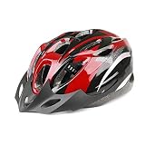 自転車用 ヘルメット サイクリング ロード マウンテン バイク バイザー サイズ調整可 アジャスター MINO Creates カラビナセット (レッド)