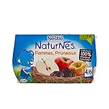 リンゴとプルーン（4月6日ヶ月）4×130グラム (Nestle NaturNes) (x 2) - Nestle NaturNes Apples and Prunes (4 / 6 months) 