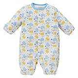 西松屋 EFD 裏パイル長袖コンビドレス（イチゴ/クマ）【新生児50-60cm】 新生児 ブルー