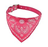 Lautechco 首輪ネッカチーフ 小型アジャスタブルペット犬猫ネックスカーフ (ピンク)