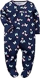 カーターズ Carter's ロンパース カバーオール 長袖 足つき 女の子 綿100% 春秋 Cotton Zip-Up Sleep & Play NB (50-55cm) [並行輸入品]