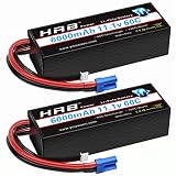 HRB 3S 6000mAh リポバッテリー EC5 11.1V 60C ハードケース RCリポバッテリー RCカー RC飛行機 RCトラック RCボート対応 (2パック)