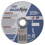 Norton BlueFire RightCut Type 01 Reinforced Abrasive Cut-off Wheel, Zirconia Alumina, 10185 rpm, 6 D