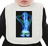 Galaxy Glow Hipster Girl ネクタイを有する有機ビブ Medium