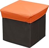 椅子として使える ボックススツール Lサイズ オレンジ