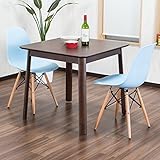 【ダイニングセット 2人】デザイナーズ・デザイン ★ イームズチェア カフェスタイル 2人用 ダイニングテーブルセット DSW 3点セット シェルチェア リプロダクト 色：ブルー