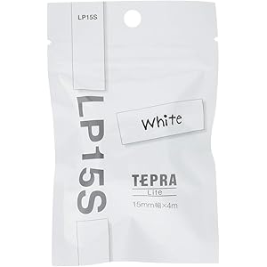 キングジム Lite専用テープ テプラ LP15S ホワイト
