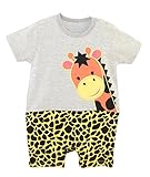 StylesILoveキュート動物印刷赤ちゃん幼児用男の子ジャンプスーツ カラー: グレー