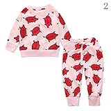 トトハウス(TOTO HOUSE) 子供服 ベビー服 女の子 秋冬 長袖 キュート パジャマ 部屋着 保育園 (110, 2#)