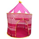 LOVEHOS Princess Castle Play Tent Portable Folding Girl's boy's Pop Up Playhouse Castle Fairy Tale C