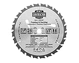 CMT K02406 ITK Contractor Framing/Decking Saw Blade and 6-1/2 X 24 Teeth, 12-Degree ATB with 5/8-Inc