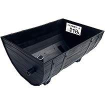 Amazon | 五色アクア メダカ飼育ケース 18リットル 樽型 黒 大雨対策