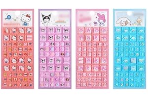 タイルシール シール ぷくぷく ぷっくり 2 /4 枚 3D 再剥離可能 PVC 材質 励ましステッカー 手帳/携帯電話ケースデコレーション 子供クリエイティブ DIY に最適 人気 プレゼント (セット7（4 枚入り）) [並行輸入品]