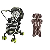 【セット買い】 グレコ ベビーカー シティライトRアップ ポップンドット + さらっとマット ビタードットBR 純正リバーシブルタイプ