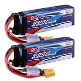 SIGP 11.1V 3S RCリポバッテリー25C 2250mAh XT60プラグ付き RC 飛行機クワッドコプターヘリコプタードローン FPV レーシングホビー 2パック…