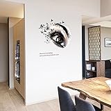 Audrey Hepburn Eyes Wall Decal Bird Wall Stickers Removable Vinyl Wallpaper DIY Room Decorations Kid