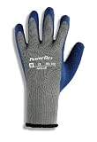 Ansell PowerFlex 80-100 Latex Glove, Blue Rubber Coating, Medium, Size 8 (Pack of 12) by Ansell