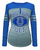 NFLインディアナポリス・コルツWomen 's c7733lトリブレンドジャージー長袖ヘンリーTシャツ、ネイビー、ミディアム