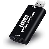 AVCISS HD キャプチャボード,4K HDMI 1080p ビデオキャプチャカードリアルタイムゲームストリーミング/画面共有/記録/リアルタイム会議に適した,対NintendoSwitch/Xbox One/OBS Studio / PS4互換