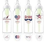 Dr. Brown's Fourth of July Bottle Set, 4 - 8 oz bottles, 4 pacifiers by Dr. Brown's