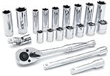 パフォーマンスツールw38911 3 / 8インチドライブSAEソケットセット、20-piece、1パックbyパフォーマンスツール